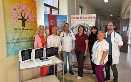 SPRIJIN PENTRU SECȚIA DE ONCOLOGIE A SPITALULUI JUDEȚEAN SATU MARE. FUNDAȚIA HANS LINDNER A DONAT APARATURĂ MEDICALĂ