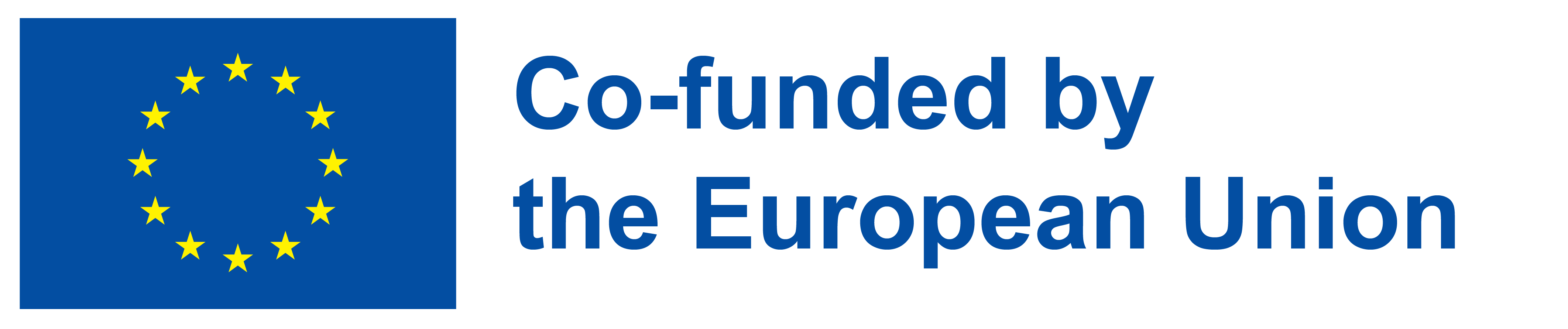 Eu funding disclaimer including the EU flag and blue text reading "co-funded by the European Union"