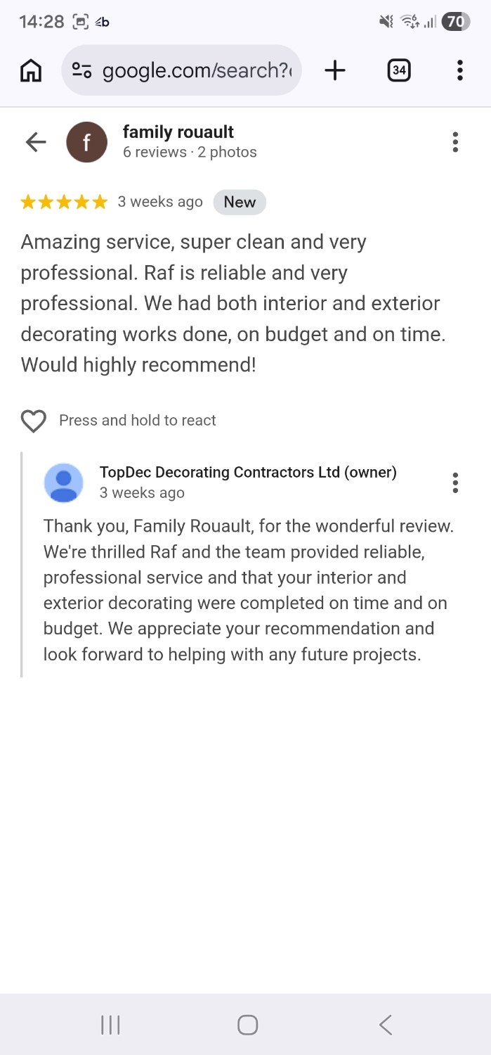 Top Dec Decorating Contractors LTD work photo 4