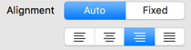 Alignment Options in the Inspector window