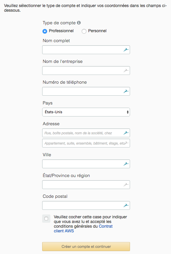 Ce formulaire vous demande vos coordonnées