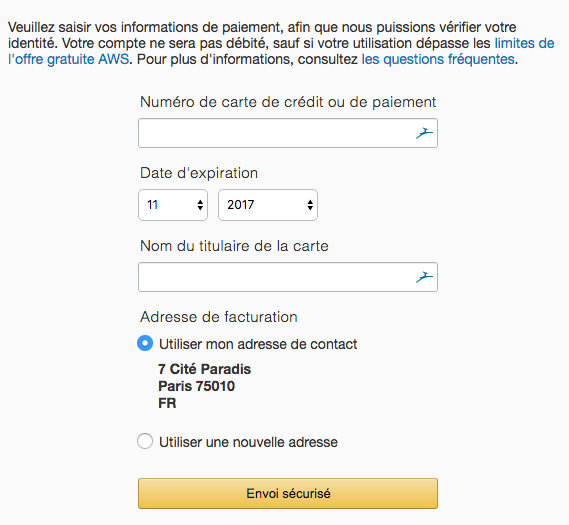 Vous devez saisir vos coordonnées bancaires