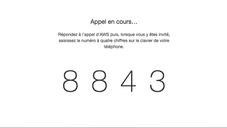 Un code à saisir au téléphone