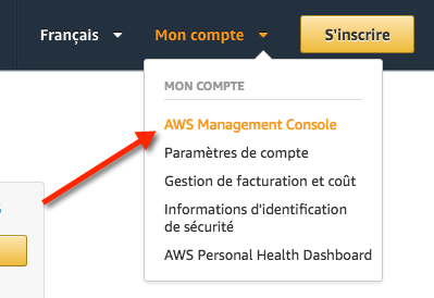 Connexion à la console AWS