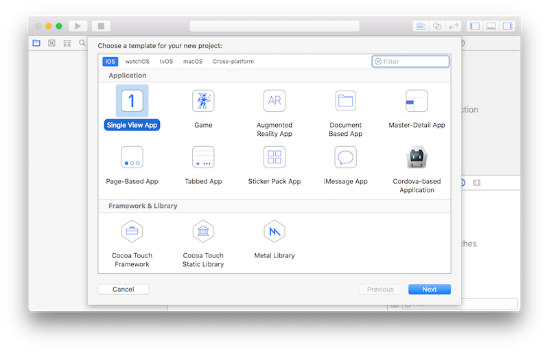 Single View App template