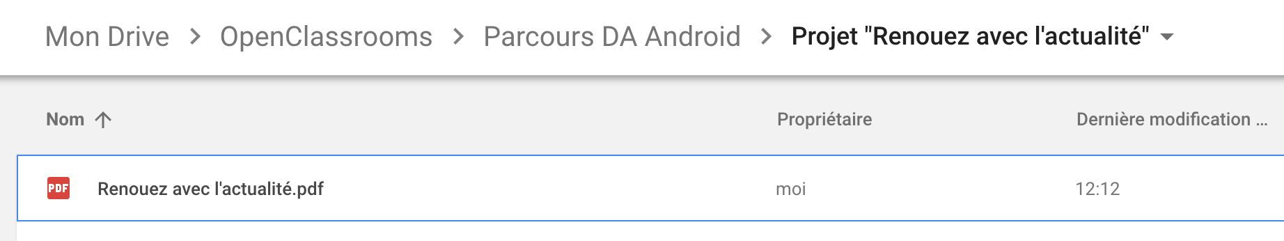 Stockez vos livrables dans un dossier Google Drive