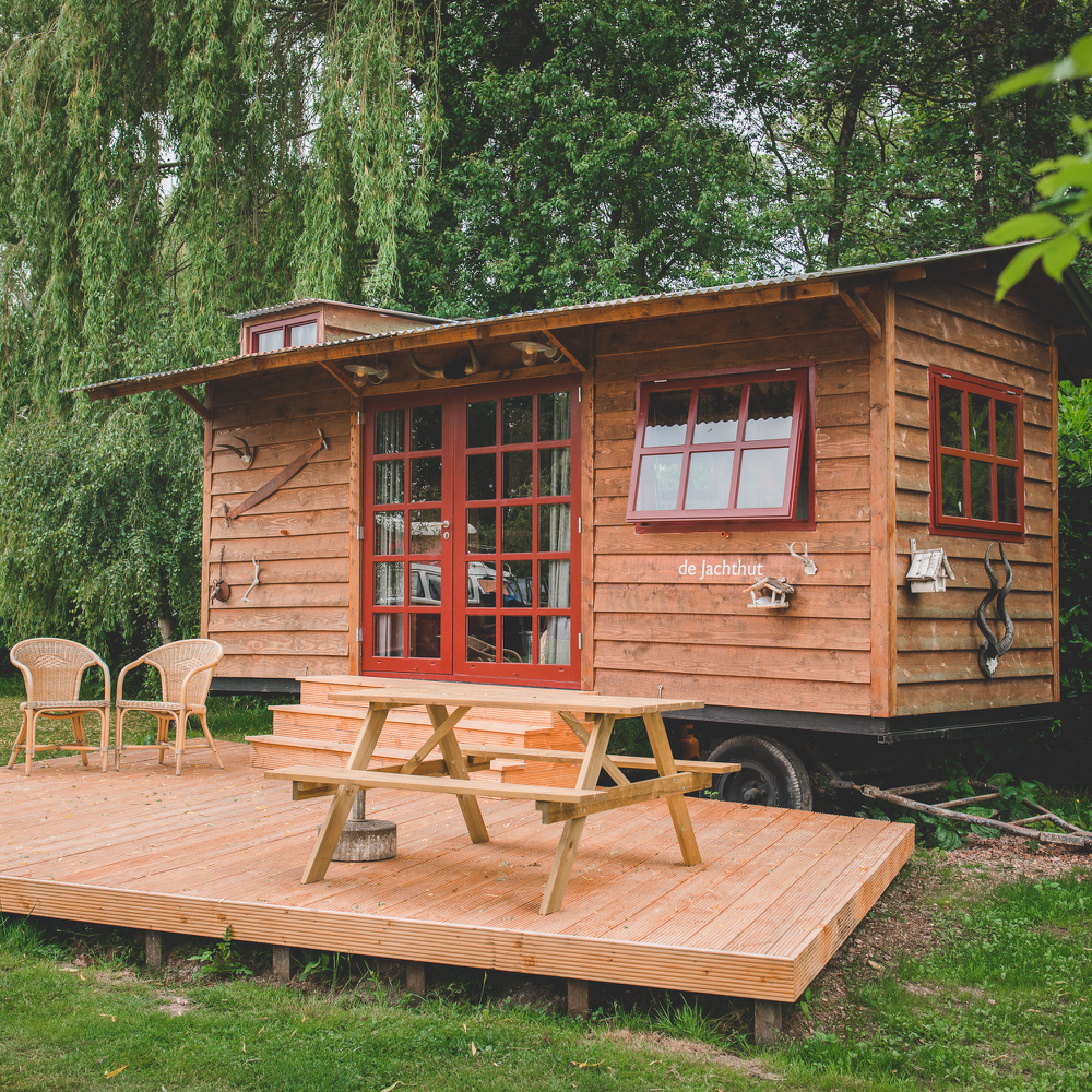 Een hele bijzondere Jachthut voor 5 personen.