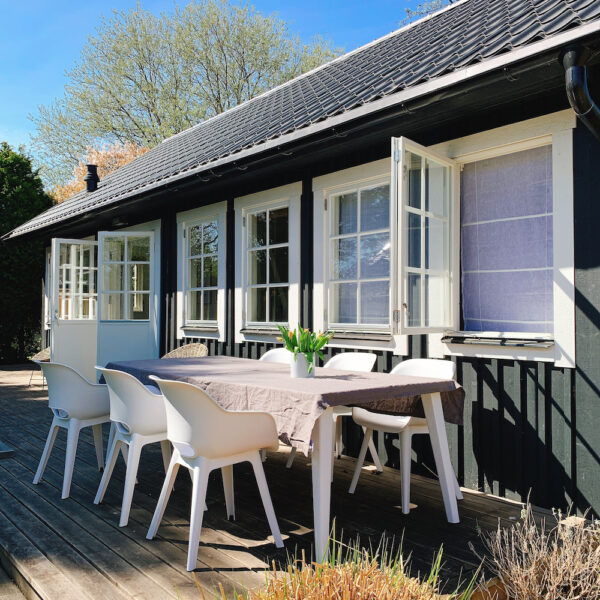 Terras van het vakantiehuisje in Noordwijk aan Zee