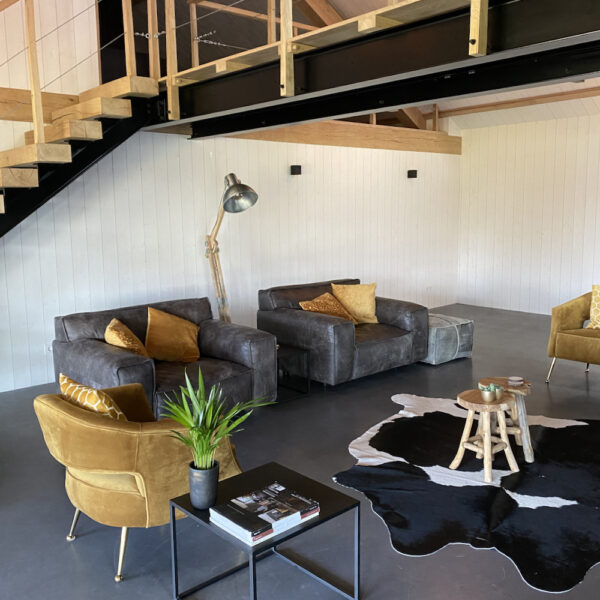 Zithoek in de luxe loft voor een weekendje weg