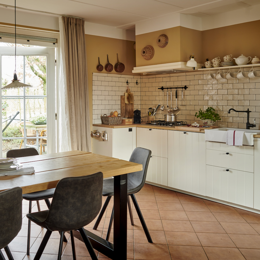 Open keukens in de vakantiewoningen.