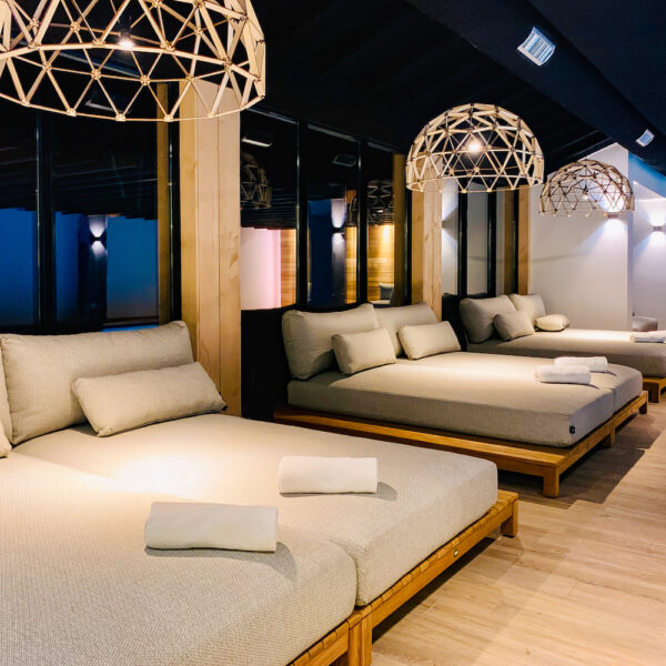 Ligbedden in de wellness