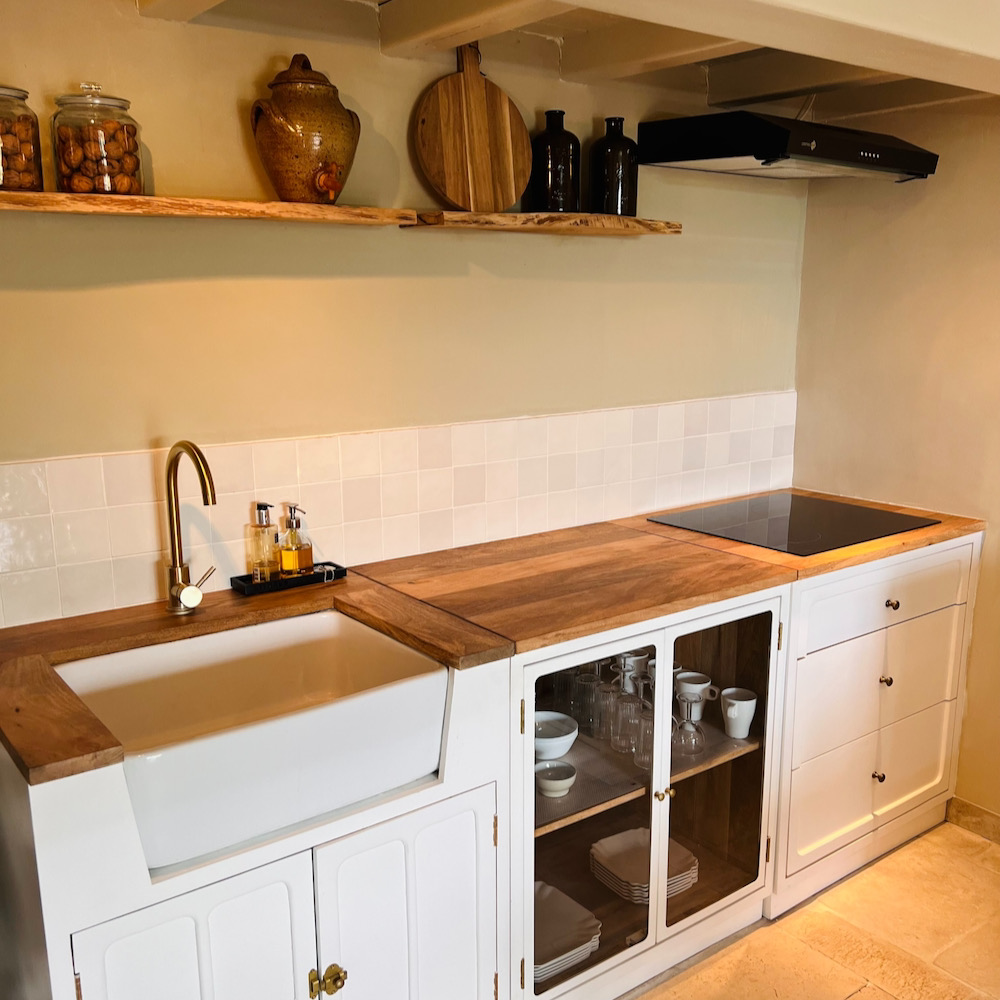 Keuken in het vakantiehuis van Le Mouron Rouge