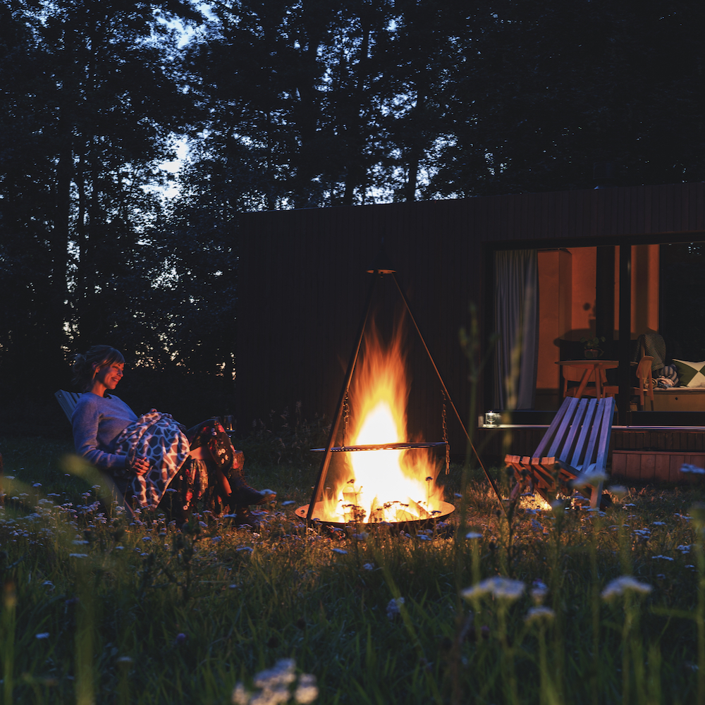 Vuurtje bij de cabin