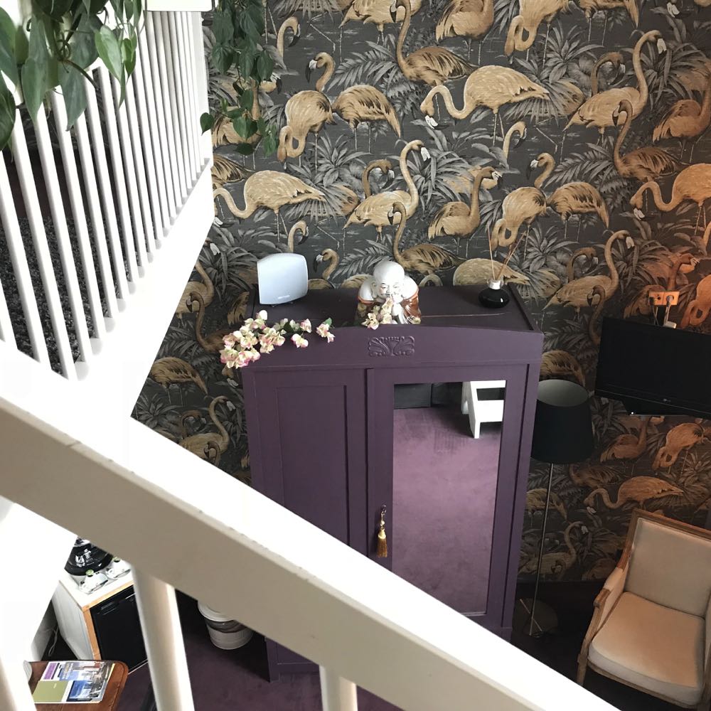 Zicht op de suite vanaf de vide