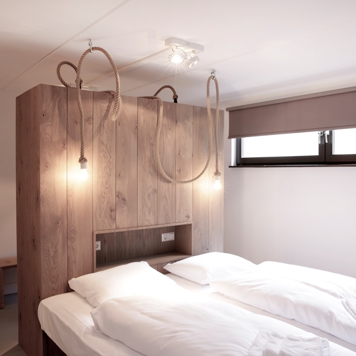 Slaapkamer in een luxe vakantievilla