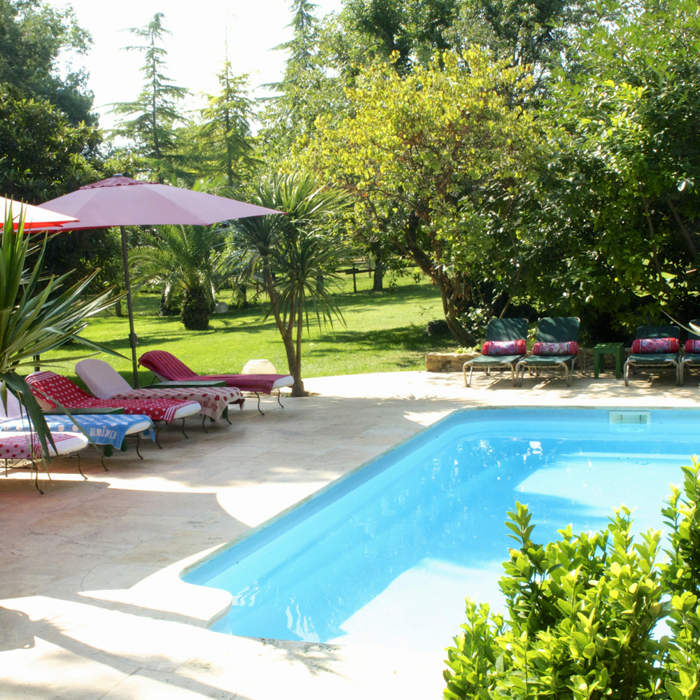 Het fijne zwembad in de tuin van dit vakantieadres in Spanje