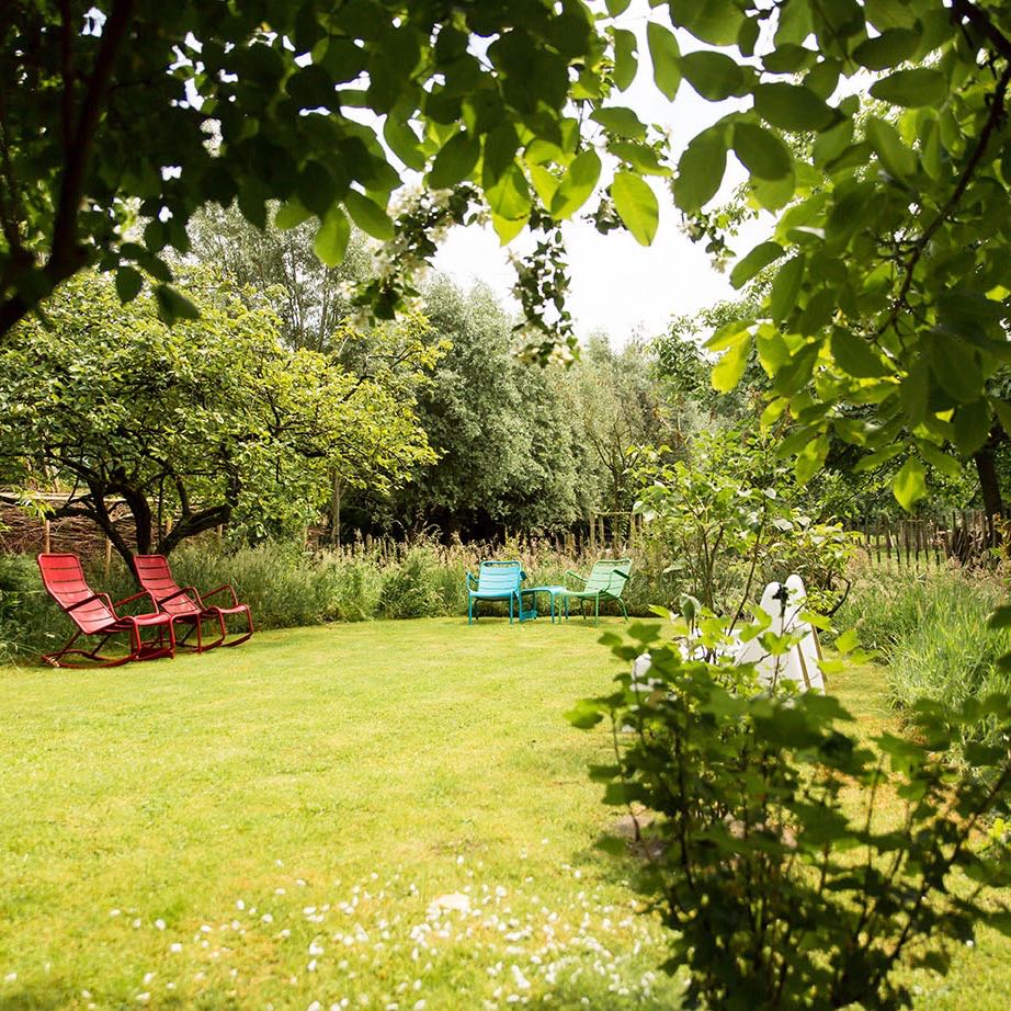 Zitjes in de tuin bij B&B de Weide Wereld