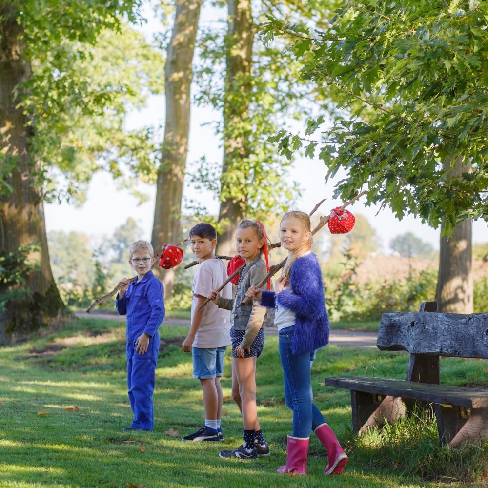 Knapzak voor een picknick op de boerderij