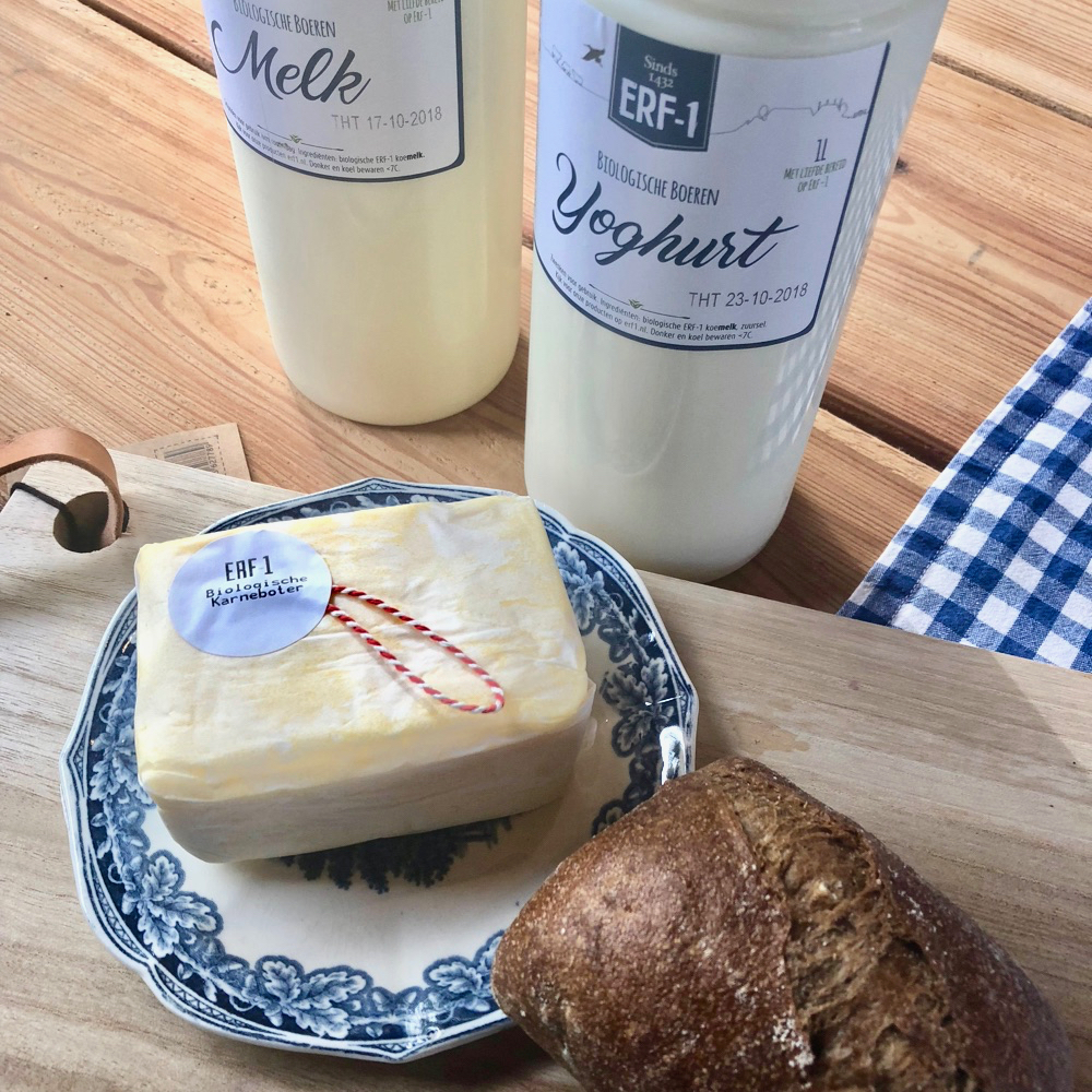 Huisgemaakte boter, kaas en yoghurt bij zuivelboerderij Erf1