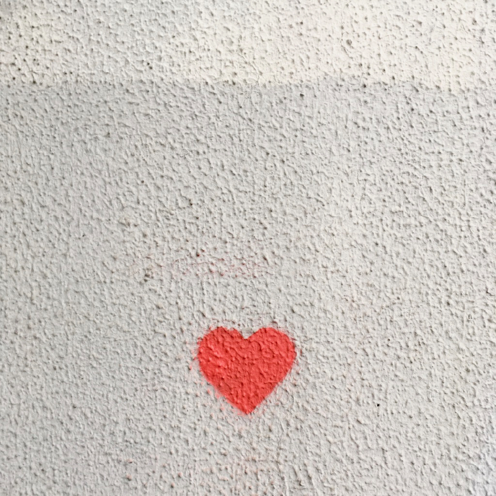 Een hartje op de muur in Straatsburg