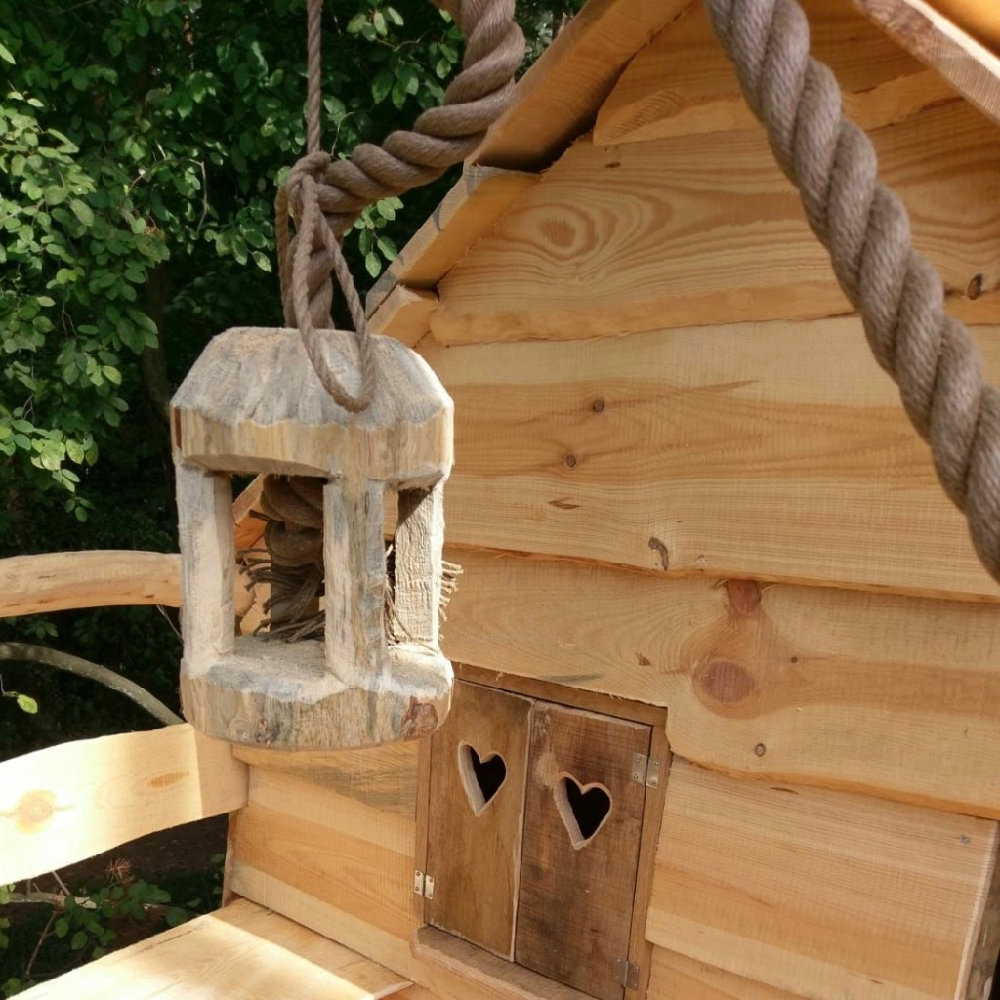 Een detail van de boomhut