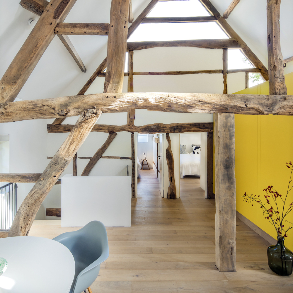 Vakantie appartement met authentieke details, als stoere gebinten en vakwerk