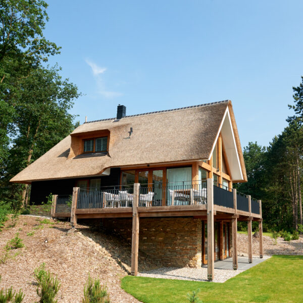 Rietgedekte vakantievilla in Drenthe