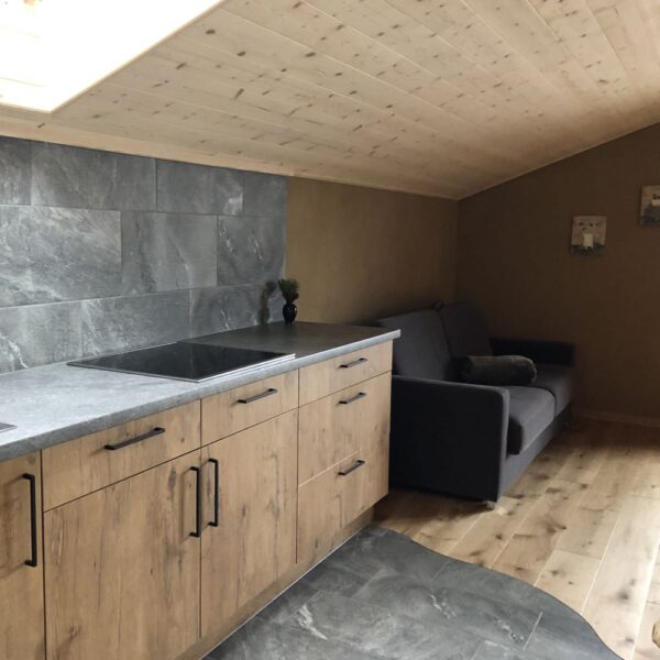 Moderne keuken voor een vakantie op de boerderij