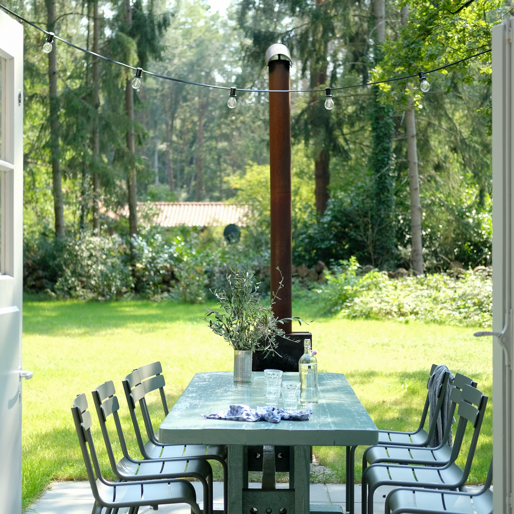 Openslaande deuren naar het terras van het vakantiehuis