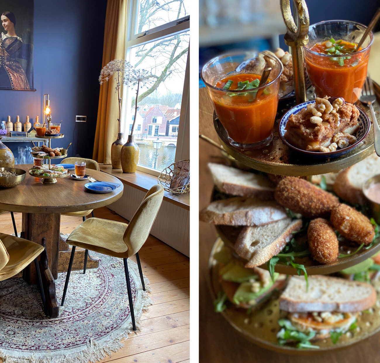 Lunch op een etagere bij LLEV