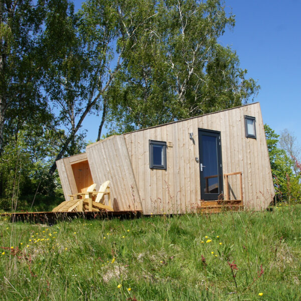 Duurzaam houten huisje in Friesland