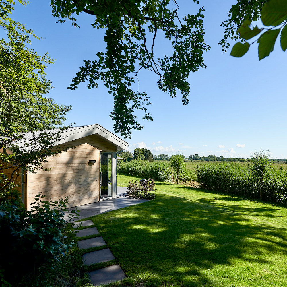 Uitzicht vanuit het vakantiehuis over de natuur