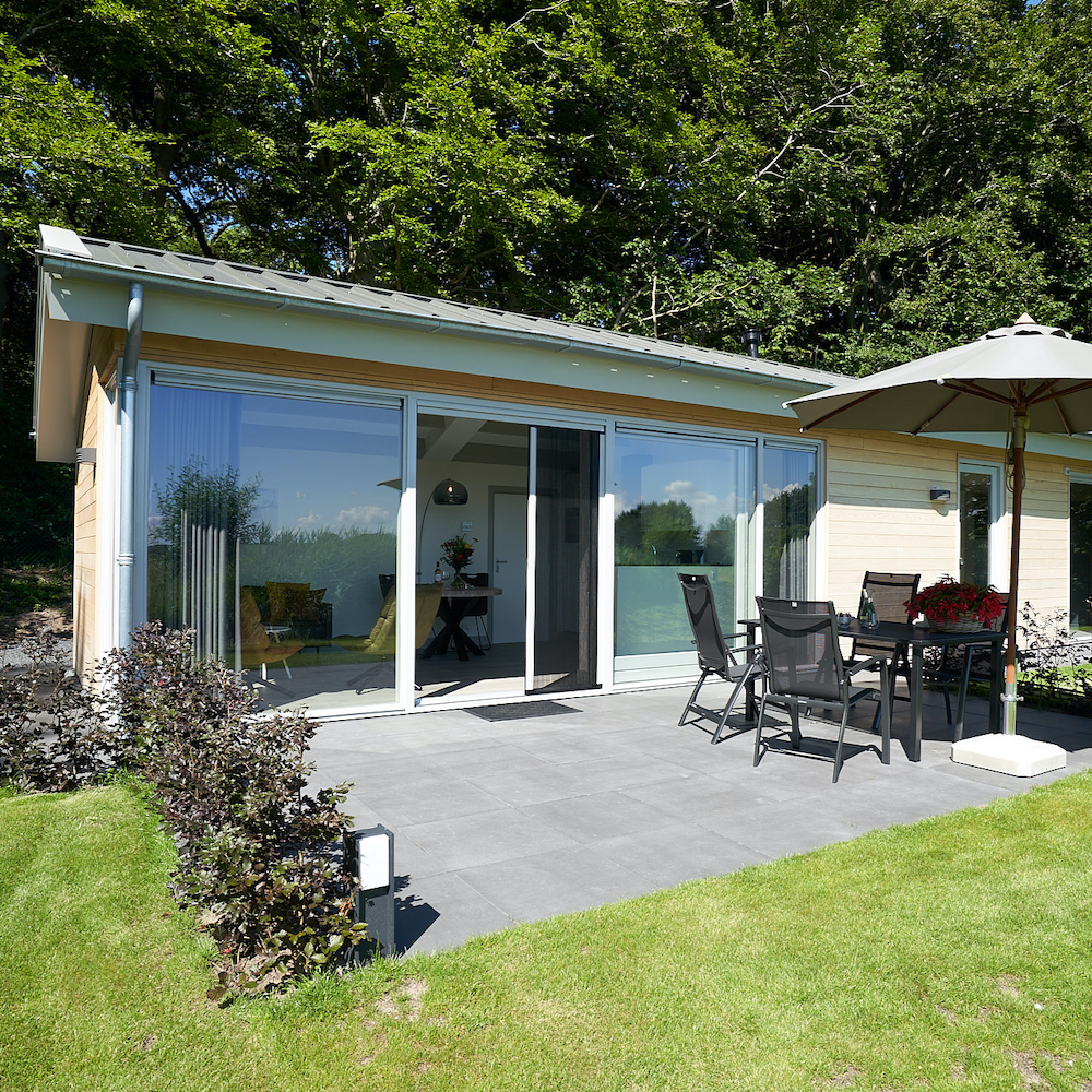 Terras op een zomerse dag