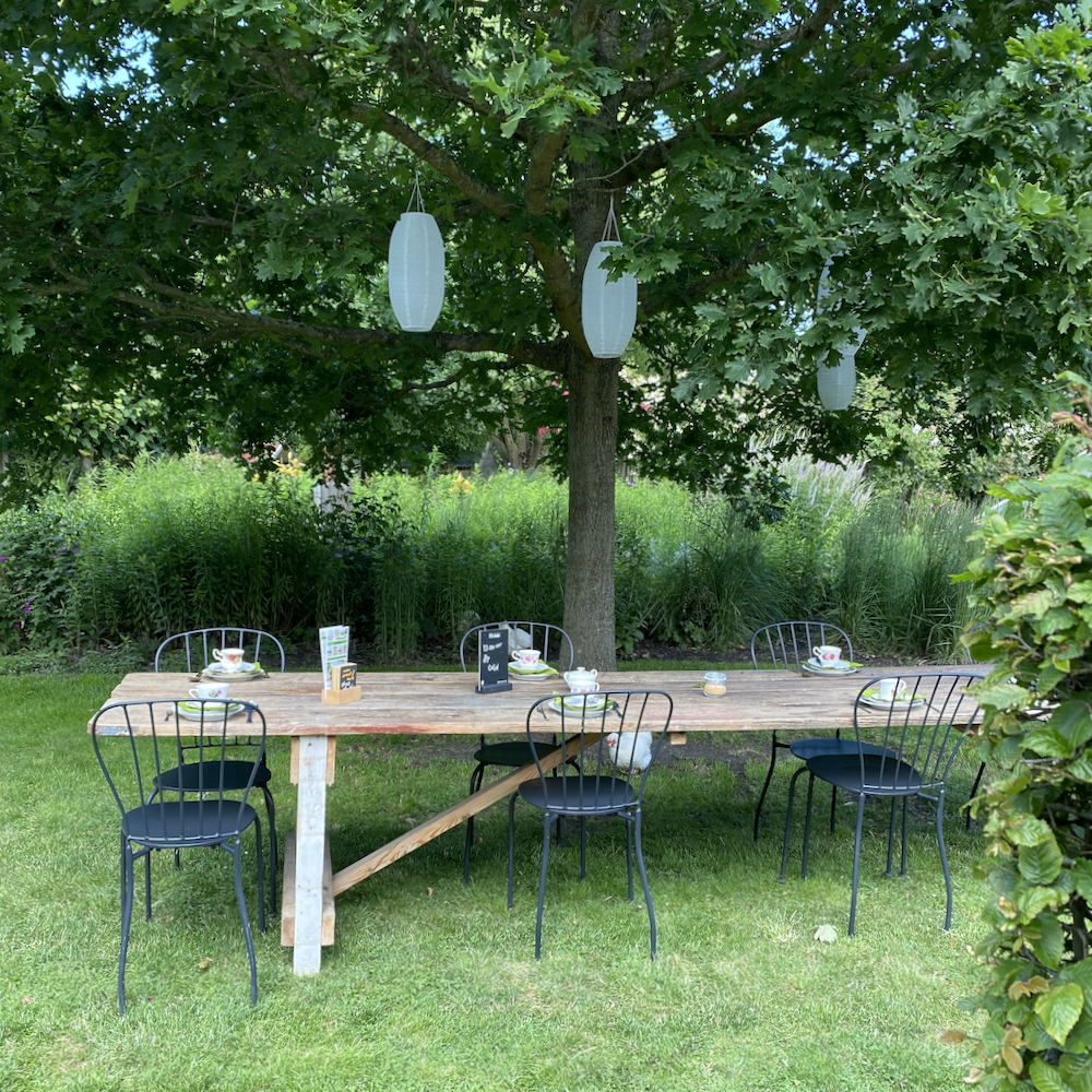 Tafel in de schaduw van een boom