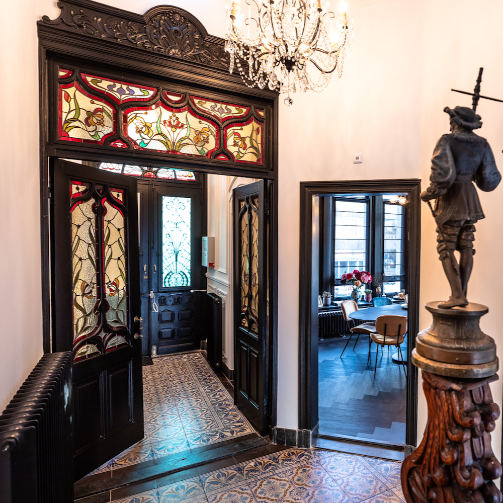 Entree van het boutique hotel