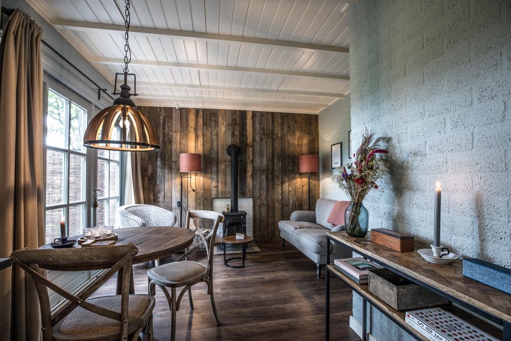 Knus houten vakantiehuis in Twente