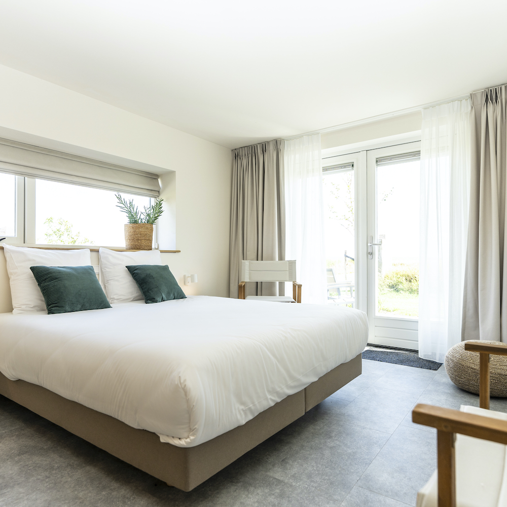 Tuinkamer met openslaande deuren bij de Gastrofarm Op Oost