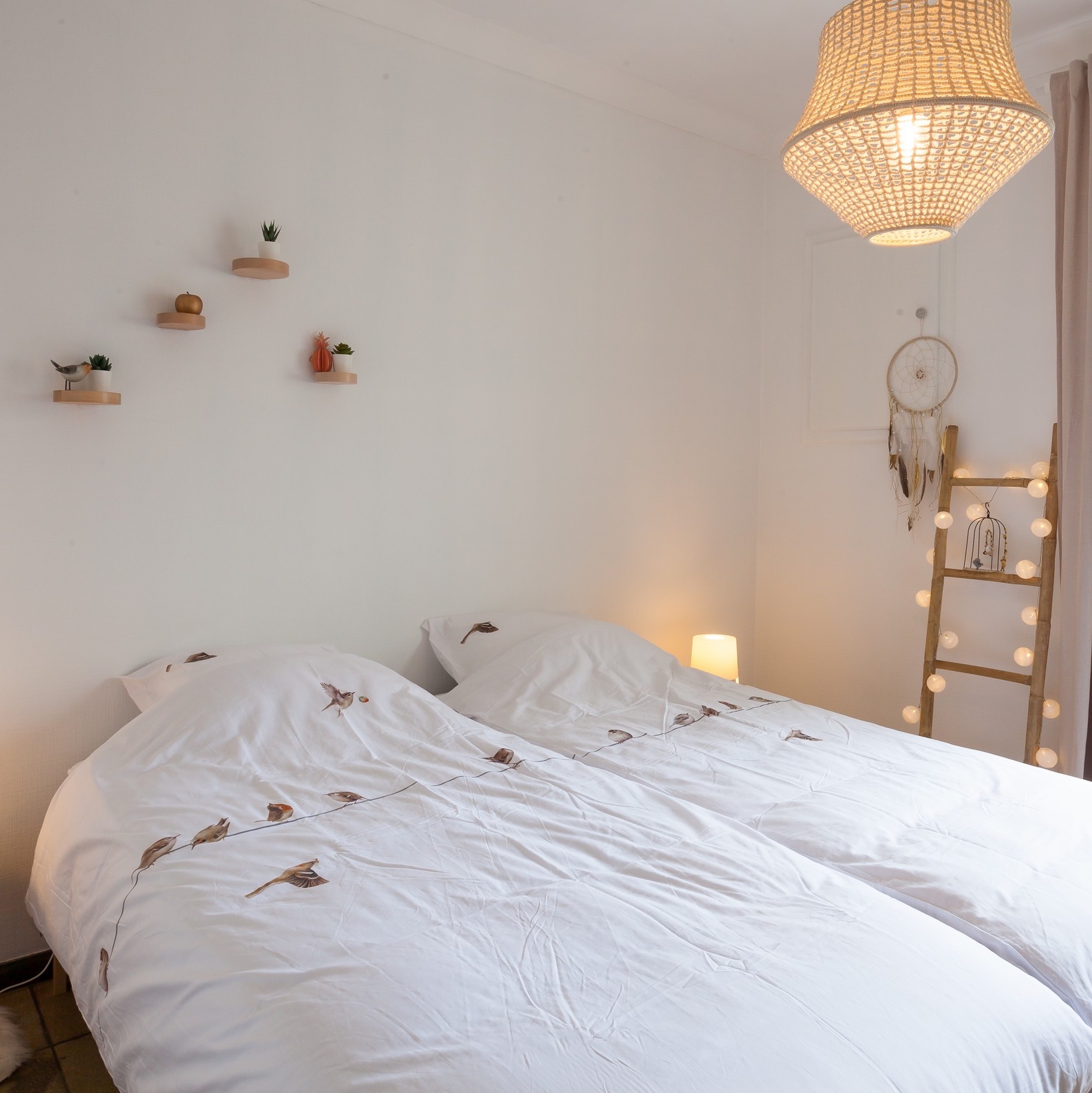 Slaapkamer in het vakantiehuis in België