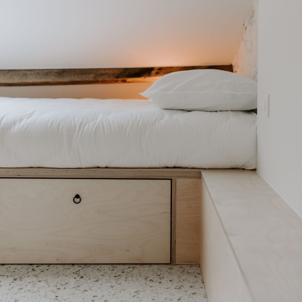 Slaapzolder met vier bedden