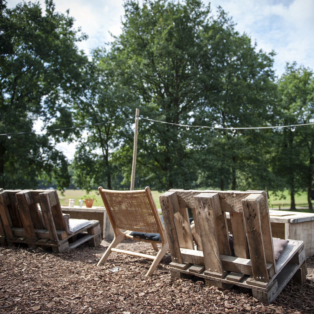 Loungebanken van pallets