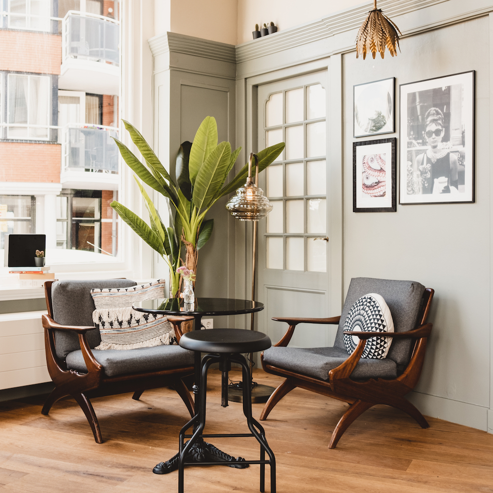 Zithoek in boutique hotel in Deventer