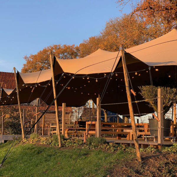 Uitzicht op de Drentse natuur vanaf het terras bij je hotel