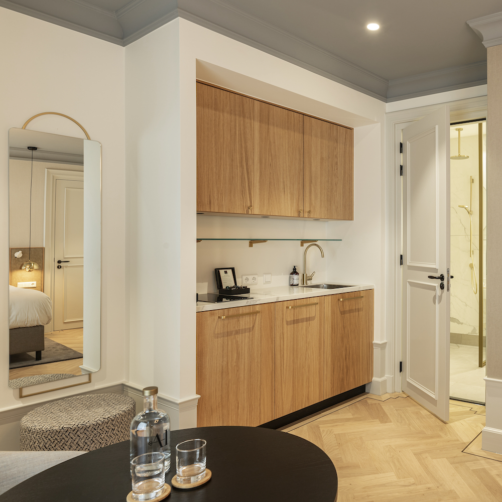 Kitchen in de suite in Hattem