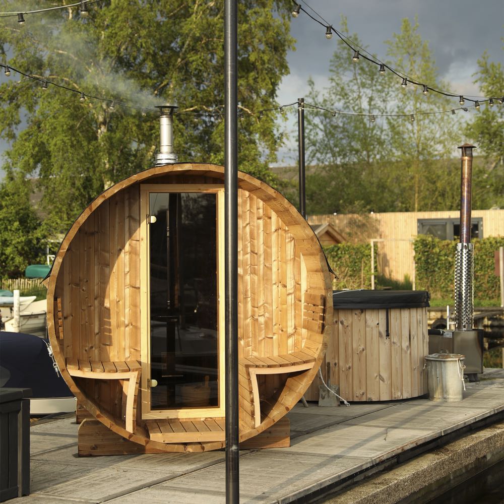 Sauna op een steiger