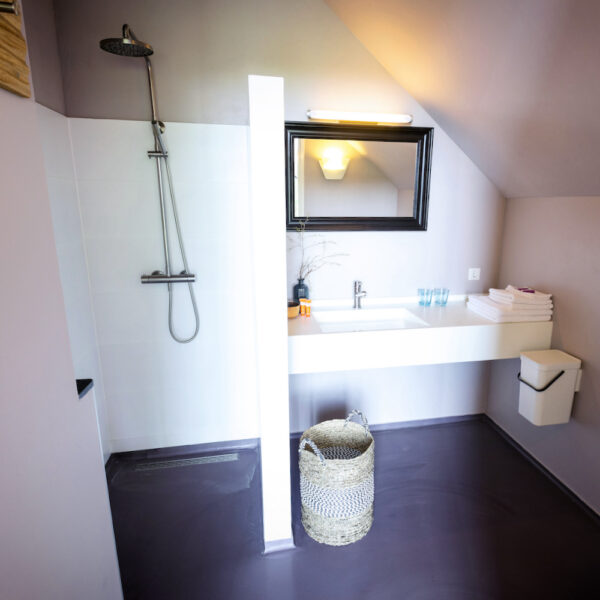 Badkamer met inloopdouche groepsaccommodatie