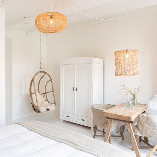 Zachte tinten in de hotelkamer