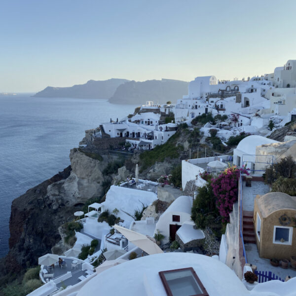 Santorini en de kraterrand