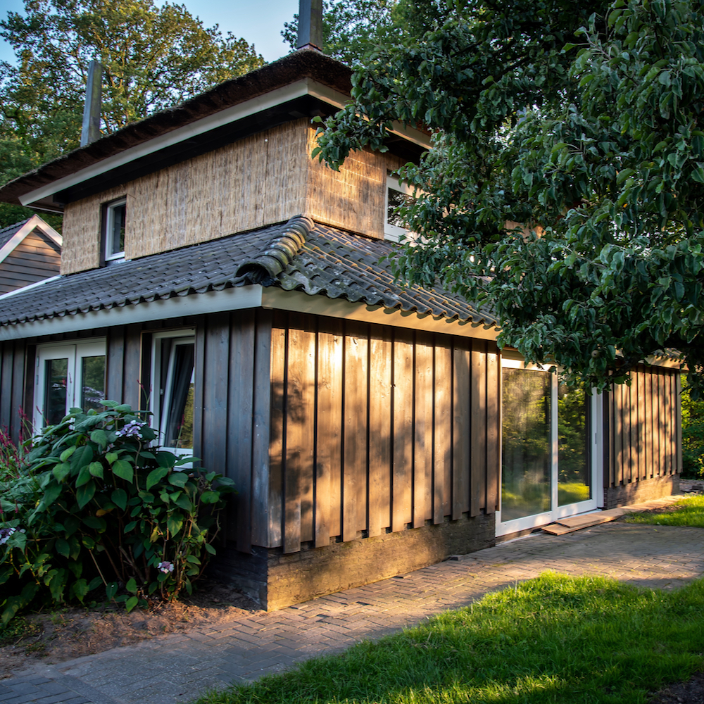Voorkant van een vakantiehuis in Gelderland