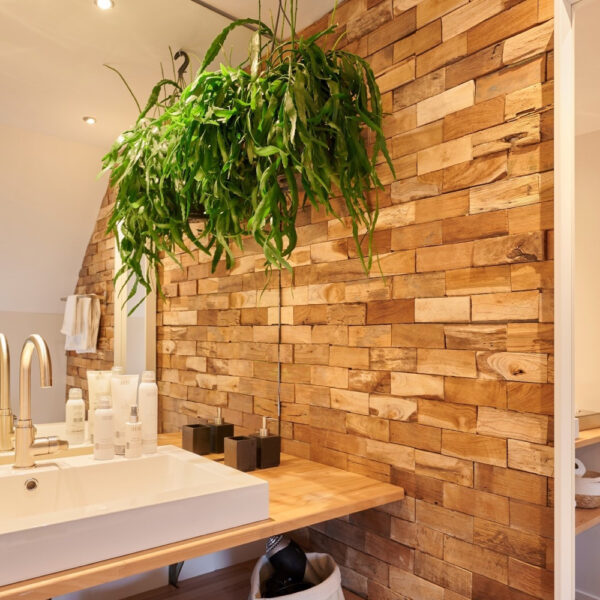 Details in de badkamer in de B&B in Drenthe