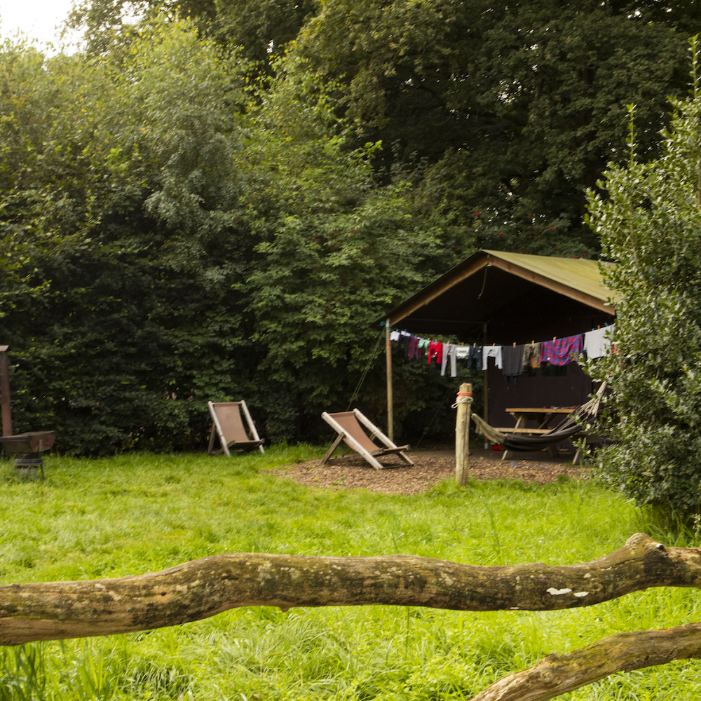 Slapen in een tent op de boerderij in Ermelo